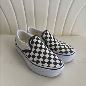 Vans Black and White Checkerboard Stackform Sneakers